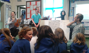 Song-writing workshop at Franksbridge Primary School